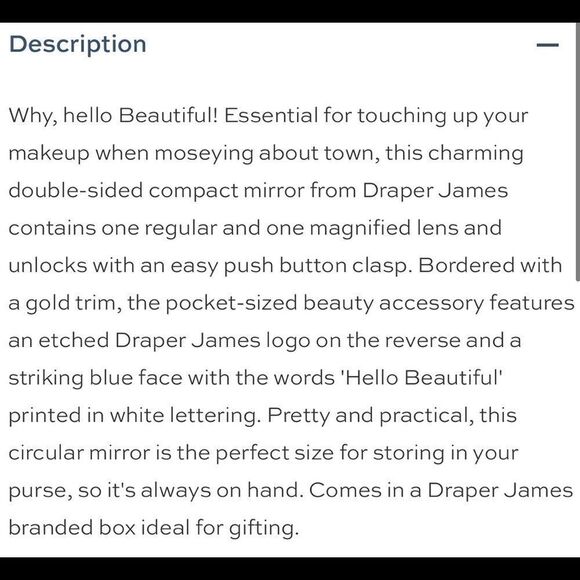 Draper James Make up Compact Mirror Ipsy bag - Picture 3 of 8